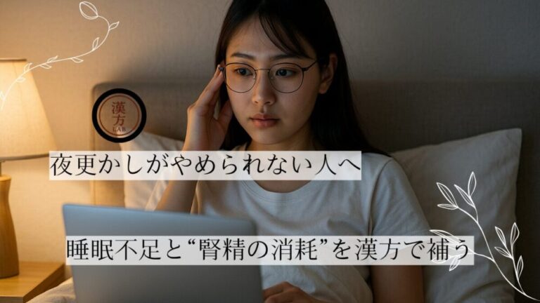夜更かしがやめられない人へ｜睡眠不足と“腎精の消耗”を漢方で補う