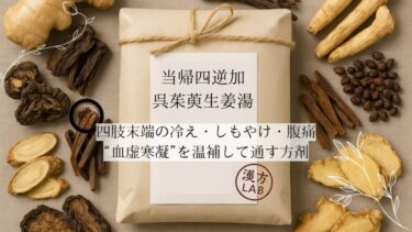 当帰四逆加呉茱萸生姜湯｜四肢末端の冷え・しもやけ・腹痛─“血虚寒凝”を温補して通す方剤