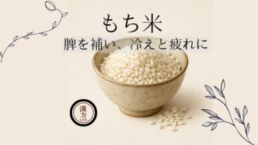 “もち米”｜脾を補い、冷えと疲れに効く薬膳素材