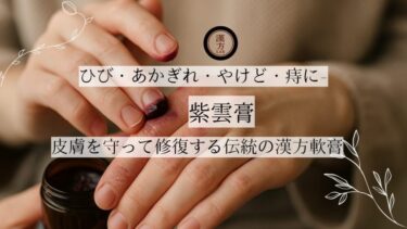 紫雲膏｜ひび・あかぎれ・やけど・痔に──皮膚を守って修復する伝統の漢方軟膏