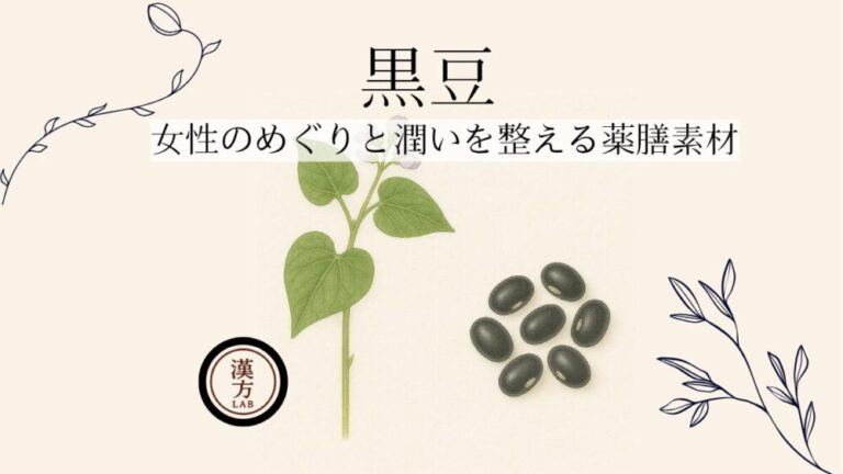 黒豆：女性のめぐりと潤いを整えるらせて温める