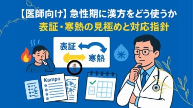 【医師向け】急性期に漢方をどう使うか─表証・寒熱の見極めと対応指針
