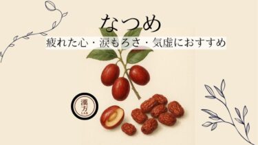 疲れた心に“なつめ”を｜不安・涙もろさ・気虚によい