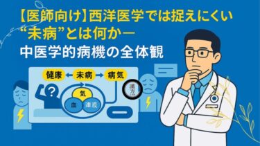【医師向け】西洋医学では捉えにくい“未病”とは何か─中医学的病機の全体観