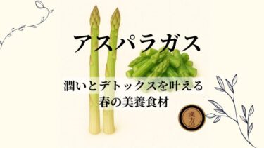 🌿アスパラガスの薬膳的ちから｜潤いとデトックスを叶える、春の美養食材